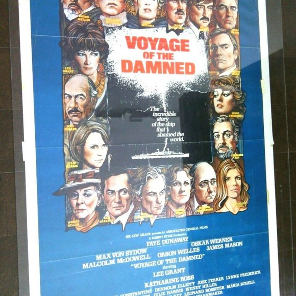 Vintage British Film Poster Voyage of the Damned Original Movie Poster Cruise UK - Picture 7 of 16